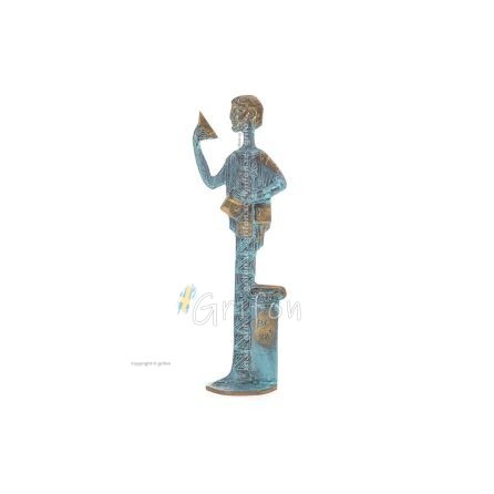 Pythagoras: Greek Philosopher, Mathematician, Geometer and Music Theoretician 23x7cm Full Length Statue Bronze Ornament Bronze 1