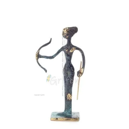 Artemis: Jaktens gudinna, månen, beskyddare av små barn och djur skulptur 14x10cm Bronsdekoration Brons 1 - grifon.se 