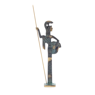 Athena or Athana or Athens: The goddess of wisdom 27cm with a spear, helmet inspired by the sculptural artwork of Phidias. Bronz