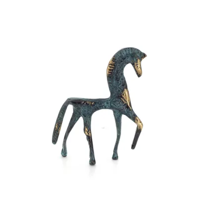 Horse or Steed: irrational, silent but full of fire, energy, motion, 10cm full-body bronze decorative statue Bronze 4 - grifon.s