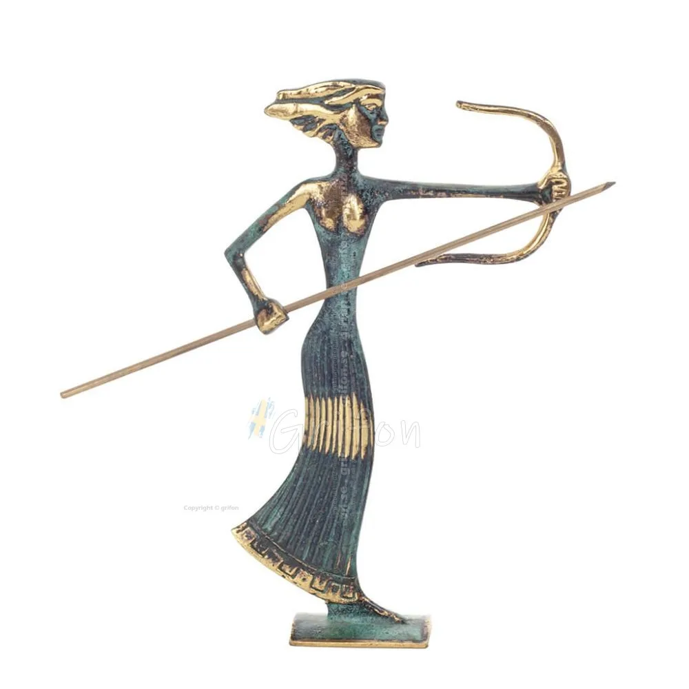 Artemis: Jaktens gudinna, månen, beskyddare av små barn och djur skulptur 205x12cm Bronsdekoration Brons 1 - grifon.se 