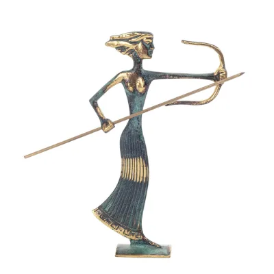 Artemis: The goddess of the hunt, the moon, protector of small children and animals sculpture 205x12cm Bronze decoration Bronze 