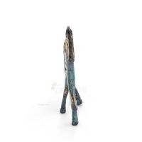 Archaic Horse or Steed: irrational, silent yet full of fire, energy, motion, a 7 cm sculpture-inspired statuette, bronze decorat