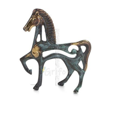 Archaic Horse or Horse: irrational, silent, full of fire, energy, motion, 15 cm inspired by sculpture, statuette, Bronze Bronze 