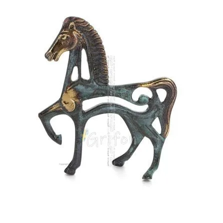 Archaic Horse or Horse: irrational, silent, full of fire, energy, motion, 15 cm inspired by sculpture, statuette, Bronze Bronze 