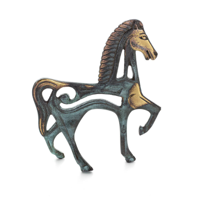 Archaic Horse or Horse: irrational, silent, full of fire, energy, motion, 15 cm inspired by sculpture, statuette, Bronze Bronze 