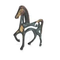 Archaic Horse or Horse: irrational, silent, full of fire, energy, motion, 15 cm inspired by sculpture, statuette, Bronze Bronze 