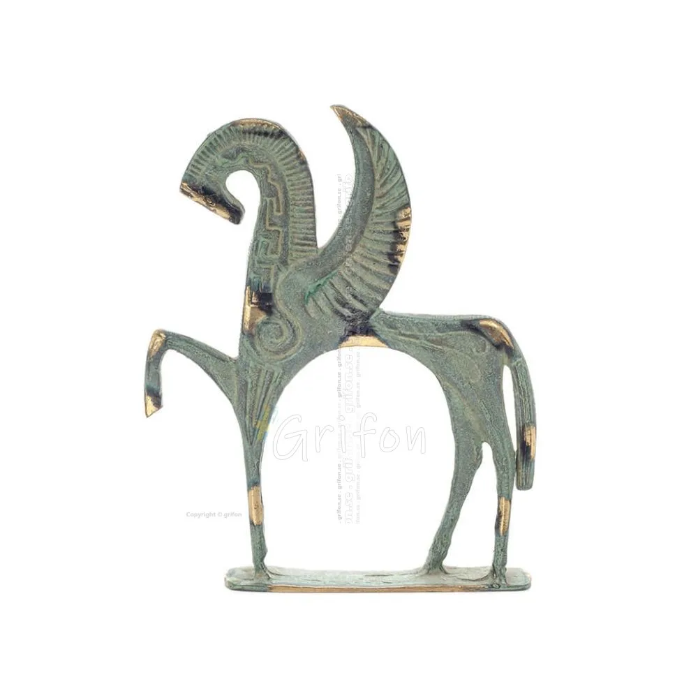 Pegasus, symbol för frihet, energi och inspiration, 23cm, statyett med bas, dekorativ brons Brons 1 - grifon.se 