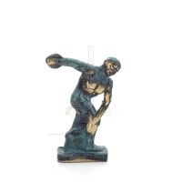Discus Thrower of Myron: Young Athlete, Symbol of the Olympic Games 7cm Full Body Statuette Bronze Ornament, Ancient Greece Bron