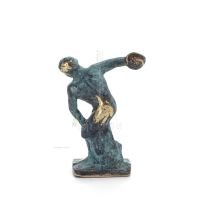 Discus Thrower of Myron: Young Athlete, Symbol of the Olympic Games 7cm Full Body Statuette Bronze Ornament, Ancient Greece Bron