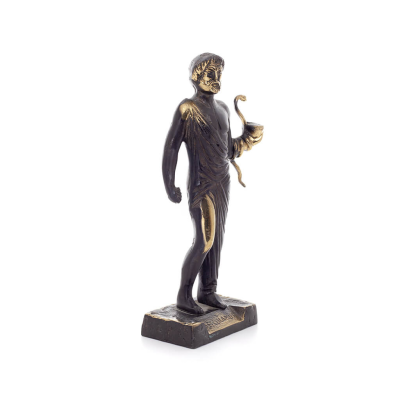 Asclepius: The God of Medicine, jätte 20x9cm helkroppsstaty Bronsdekoration, antikens Grekland Brons 6 - grifon.se 