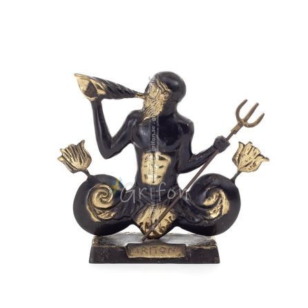 Triton or Triton: deity of the sea, Son of Poseidon giant 16.5x20.5cm Full body statue Bronze decorative Bronze 1 - grifon.se 