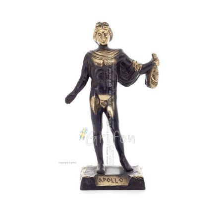 Apollo, the god of music, light, and protector of arts, 19x11 cm Full-body bronze decorative statue Bronze 1 - grifon.se 