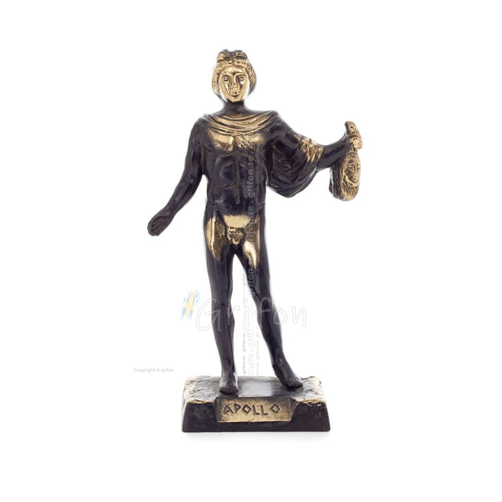 Apollo, the god of music, light, and protector of arts, 19x11 cm Full-body bronze decorative statue Bronze 1 - grifon.se 