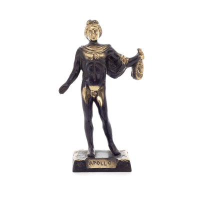 Apollo, the god of music, light, and protector of arts, 19x11 cm Full-body bronze decorative statue Bronze 1 - grifon.se 