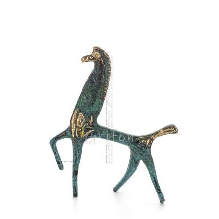 Horse or Steed: irrational, silent yet full of fire, energy, motion, 10cm, miniature statuette, bronze decorative Bronze 1 - gri