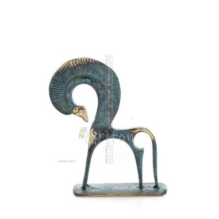 Horse or Steed: irrational, silent yet full of fire, energy, motion, 11 cm base - a bronze decorative statuette Bronze 1 - grifo