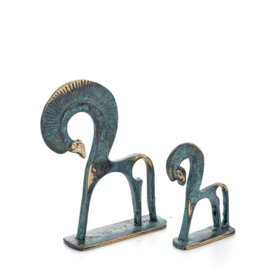 Horse or Steed: irrational, silent yet full of fire, energy, motion, 11 cm base - a bronze decorative statuette Bronze 6 - grifo