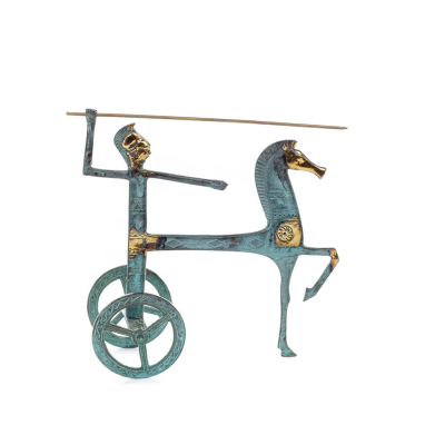 Άρμα: πολεμικά ιππικά ή αγωνίσματα για ιπποδρομίες γλυπτό νέο ν3 23x25εκ Ολόσωμο άγαλμα Μπρούτζινο διακοσμητικό, αρχαία Ελλάδα Μ