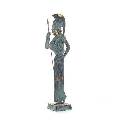Athena or Athana or Athene: The goddess of wisdom from a sculpted thinking 45cm full-body statue, Bronze decorative, Ancient Gre