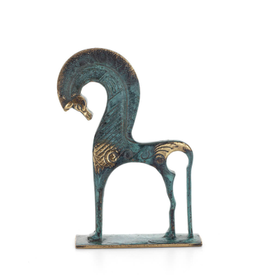 Horse or Steed: irrational, silent yet full of fire, energy, motion, 17cm base - a bronze decorative statuette Bronze 1 - grifon