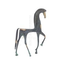 Archaic Horse or Steed: irrational, silent but full of fire, energy, motion, 25cm full-body statue, bronze decorative. Bronze 3 