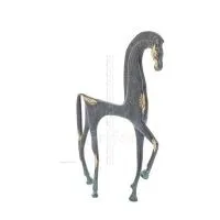 Archaic Horse or Steed: irrational, silent but full of fire, energy, motion, 25cm full-body statue, bronze decorative. Bronze 4 