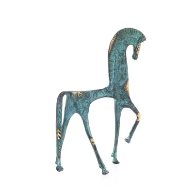 Horse or Steed: irrational, silent but full of fire, energy, motion, 22cm full-body bronze decorative statue Bronze 4 - grifon.s
