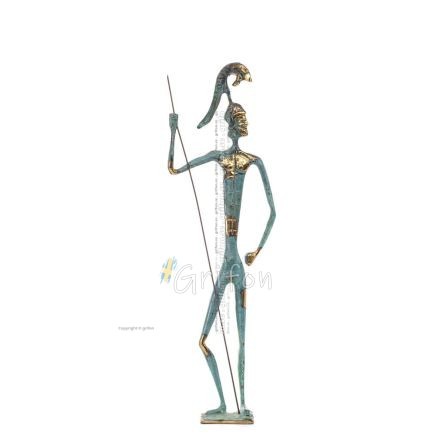 Αχιλλέας: ο άτρωτος πολεμιστής και βασιλιάς Μυρμιδόνων 42εκ Ολόσωμο άγαλμα Μπρούτζινο διακοσμητικό, αρχαία Ελλάδα Μπρούτζινα 1 -
