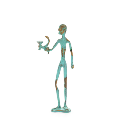 Asclepius: Medicinens gud, 24 cm helkroppsstaty Brons Ornament, antikens Grekland Brons 1 - grifon.se 