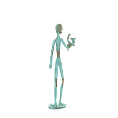 Asclepius: Medicinens gud, 24 cm helkroppsstaty Brons Ornament, antikens Grekland Brons 3 - grifon.se 