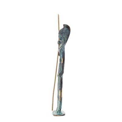 Athena or Athana or Athene: The goddess of wisdom 22cm with a spear, helmet & shield - Full-body statue Bronze decorative, ancie