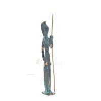 Athena or Athana or Athene: The goddess of wisdom 22cm with a spear, helmet & shield - Full-body statue Bronze decorative, ancie