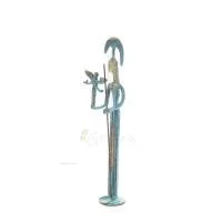 Athena or Athana or Athens: The goddess of wisdom 24cm with a spear, helmet inspired by the sculptural artwork of Phidias. Bronz
