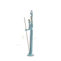 Athena eller Athana eller Athen: Gudinnan av visdom 24 cm med spjut, hjälm inspirerad av skulpturkonstverk av Fidias. Brons 3 - 