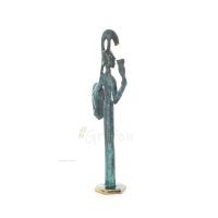 Athena or Athana or Athene: The goddess of wisdom with a helmet, shield & an owl in her hand 22 cm Full-body statue Bronze decor