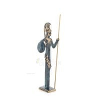 Athena or Athana or Athene: The goddess of wisdom 16cm with a spear, helmet, and shield with an owl Full-body statue Bronze Bron