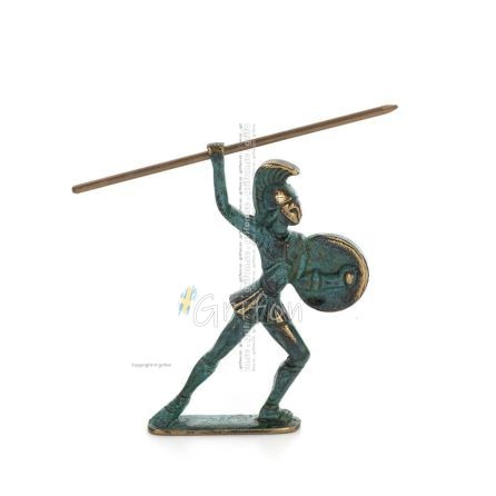 Achilles: the Invulnerable Warrior and King of the Myrmidons 10cm Full Body Statue Bronze Ornament, Ancient Greece Bronze 1 - gr