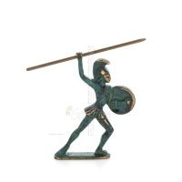 Achilles: den osårbara krigaren och kungen av myrmidonerna 10 cm helkroppsstaty bronsprydnad, antikens Grekland Brons 1 - grifon