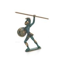 Achilles: den osårbara krigaren och kungen av myrmidonerna 10 cm helkroppsstaty bronsprydnad, antikens Grekland Brons 4 - grifon