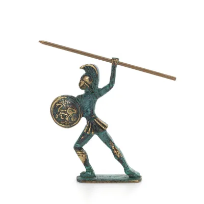 Achilles: den osårbara krigaren och kungen av myrmidonerna 10 cm helkroppsstaty bronsprydnad, antikens Grekland Brons 5 - grifon