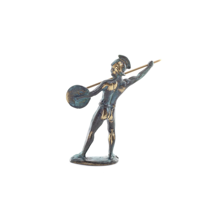 Achilles: The Invulnerable Warrior and King of the Myrmidons 16 cm helkroppsstaty Brons Ornament, antikens Grekland Brons 4 - gr