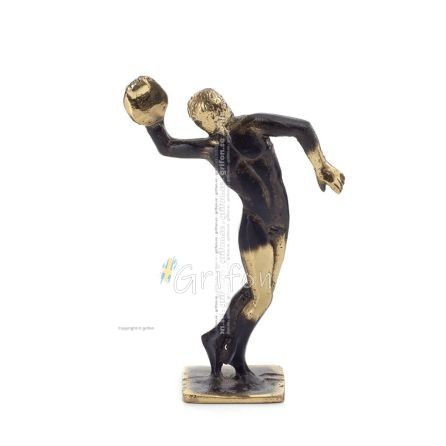Discus Thrower: Young Athlete, Olympic Games Symbol 12cm Full Body Statue Bronze Ornament, Ancient Greece Bronze 1 - grifon.se 