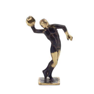 Discus Thrower: Young Athlete, Olympic Games Symbol 12cm Full Body Statue Bronze Ornament, Ancient Greece Bronze 1 - grifon.se 