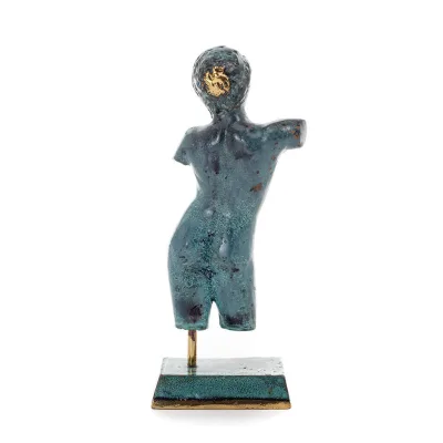 Tonåring: Ung man, fri medborgare, Skulptur 195x7,5 cm Helkroppsstaty Dekorativ brons, antikens Grekland Brons 4 - grifon.se 