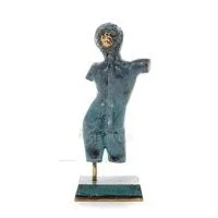 Tonåring: Ung man, fri medborgare, Skulptur 195x7,5 cm Helkroppsstaty Dekorativ brons, antikens Grekland Brons 4 - grifon.se 