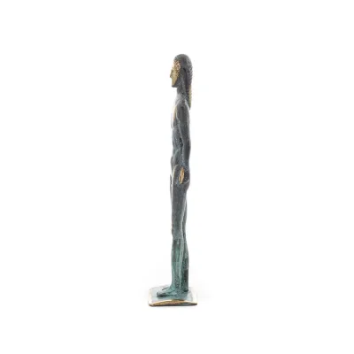 Kouros: Ung, tonåring, Free Citizen Sculpture Stor 26x7 cm helkroppsstaty Brons Ornament Brons 2 - grifon.se 
