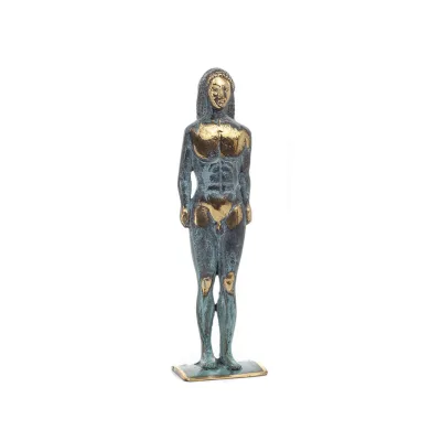 Kouros: Ung, tonåring, Free Citizen Sculpture Stor 26x7 cm helkroppsstaty Brons Ornament Brons 5 - grifon.se 