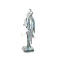 Trippel delfin: symbol för frihet, glädje, styrka, harmoni 16 cm staty Brons dekorativ Brons 2 - grifon.se 
