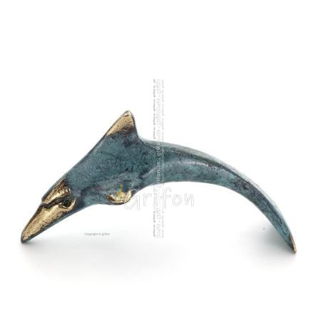 Dolphin: symbol of freedom, joy, strength, harmony 6x10.5cm Full body statue Bronze decoration Bronze 1 - grifon.se 